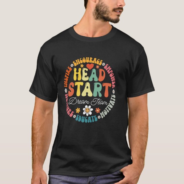 Starta Dream Team Squad Teacher Headstart bakåt T Shirt (Framsida)