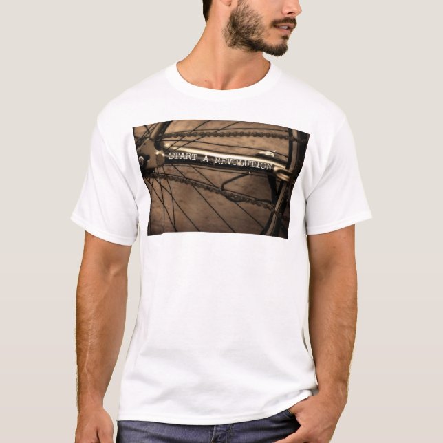 Starta en revolution - vit T T-shirt (Framsida)