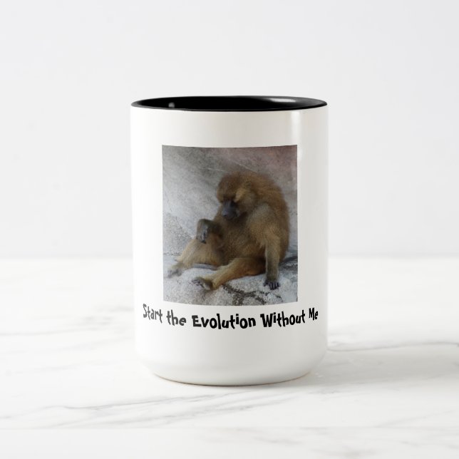 Starta evolutionen utan mig Två-Tonad mugg (Center)