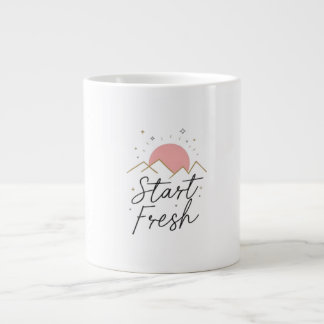 Starta färsk, minimalistisk pastel Sunrise Mugg Jumbo Mugg