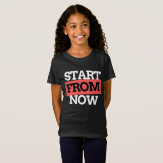 Starta från nu Motivational Typography-citat T Shirt