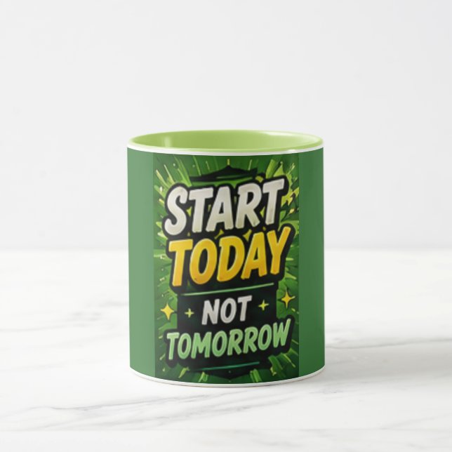 Starta Idag Inte Imorgon Motiverande Mugg (Center)