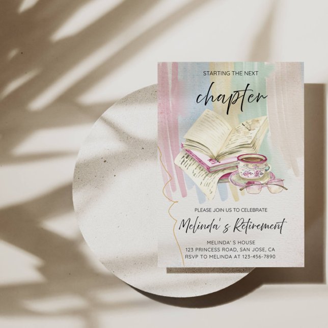 Starta nästa kapitel-Elegant Pension Party Inbjudningar (Skapare uppladdad)