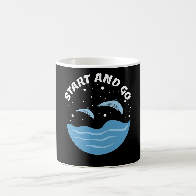 Starta och kör! - Cute Dolphins Kaffemugg (Center)
