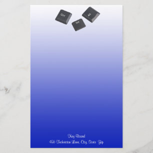 Starta om Anpassningsbarna Nycklar Blue Gradient ( Brevpapper