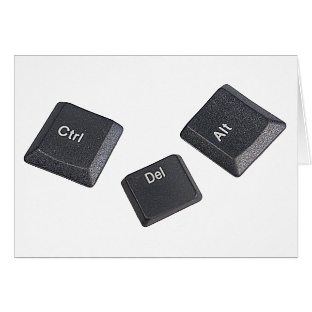 Starta om datorn Nycklar Hälsningskort (Framsidan Horizontal)