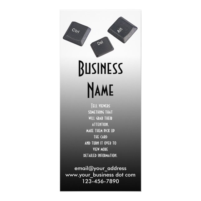 Starta om datorn Nycklar Reklamkort (Framsidan)