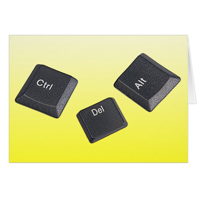 Starta om datorn Nycklar tom inuti Hälsningskort (Framsidan Horizontal)