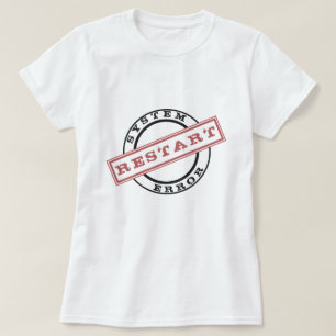 Starta om systemfel för T-Shirt Frimärke