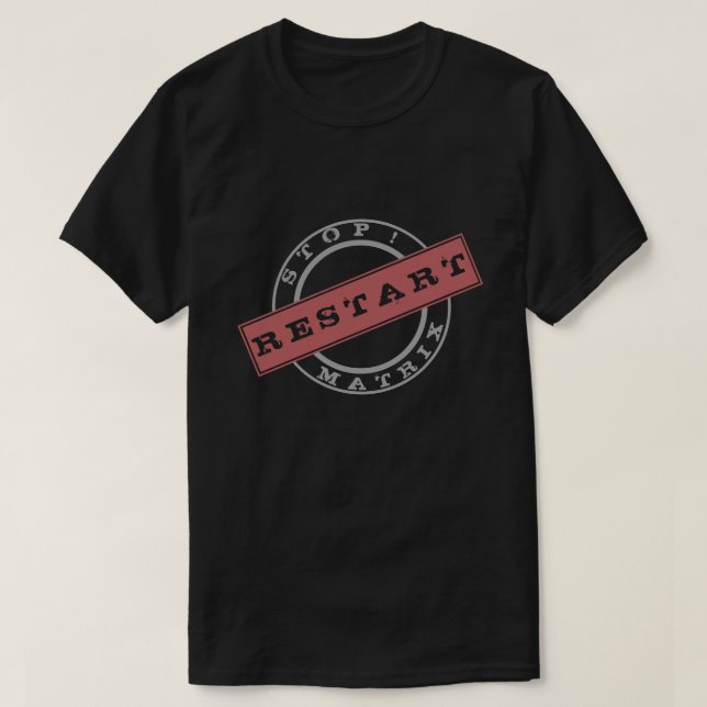 Starta om T-Shirt - Anpassningsbar (Design framsida)