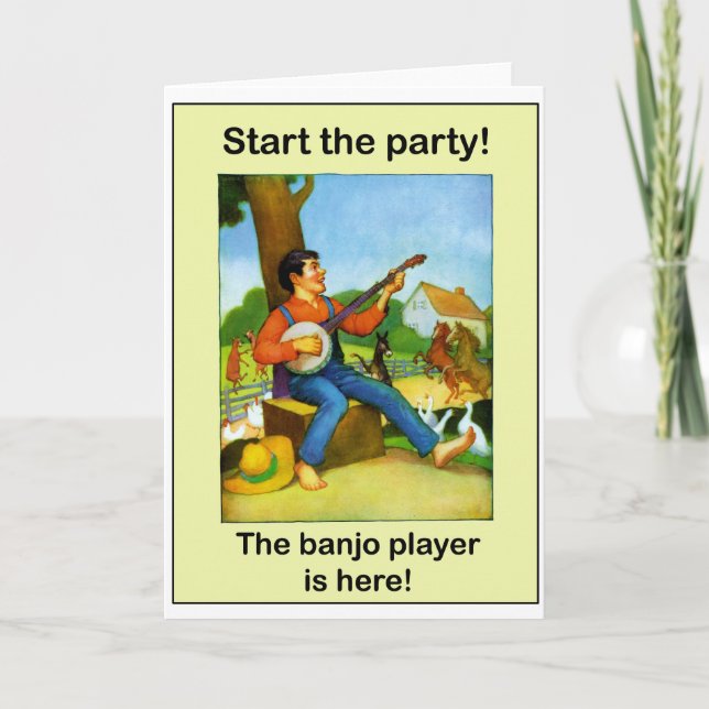 Starta partyet! Banjospelare är här! Kort (Framsida)