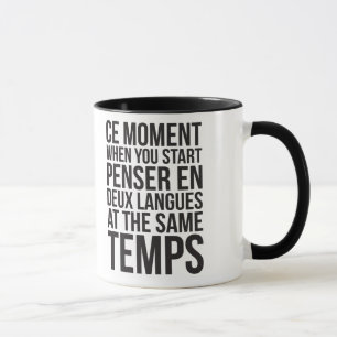 Starta Penser En Deux Langues på samma arbetar Mugg