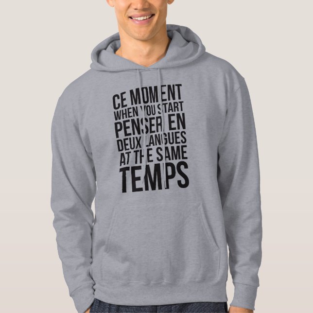 Starta Penser En Deux Langues på samma arbetar Sweatshirt (Framsida)