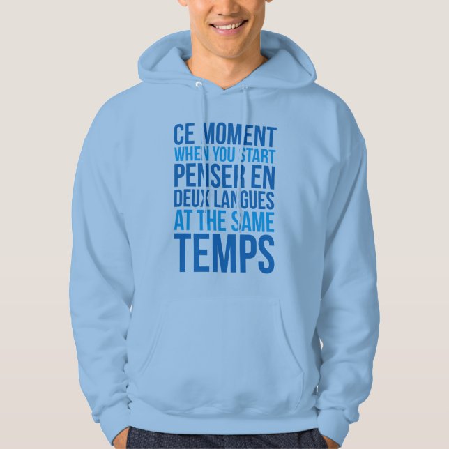 Starta Penser En Deux Langues på samma arbetar Sweatshirt (Framsida)