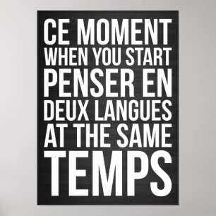 Starta Penser en deux-språk på samma tema Poster