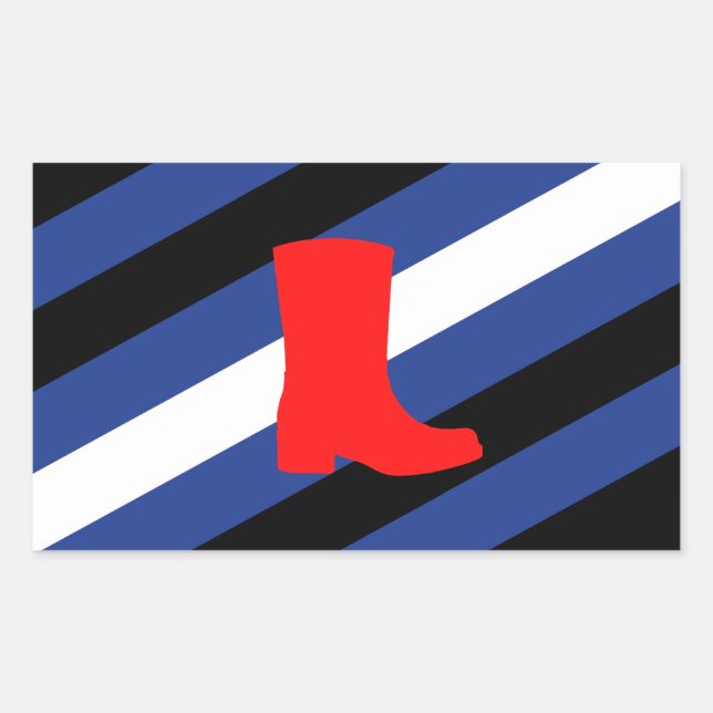 Starta Prideflagga Rektangulärt Klistermärke (Framsida)
