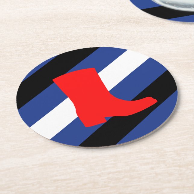 Starta Prideflagga Underlägg Papper Rund (Vinklad)