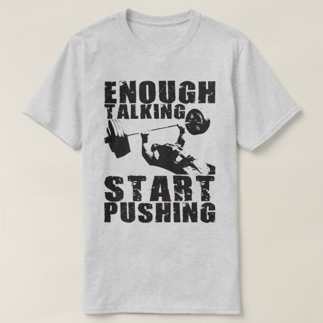 Starta push - Bench Press - Workout Motivational Tee (Design framsida)