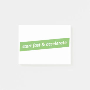 Starta snabbt och accelerera post-it block