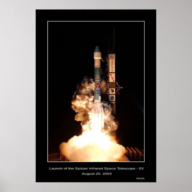 Starta Spitzer InfrRED Space Telescope Poster (Framsidan)