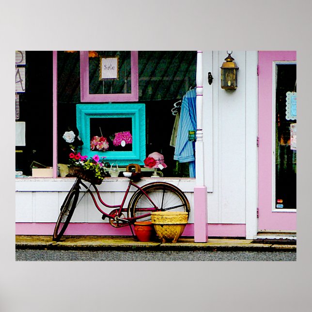 STARTA UNDER $20 - Bicycle by Antique Shop Print Poster (Framsidan)