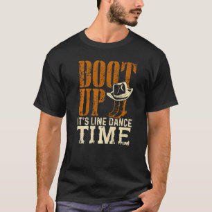 Starta upp Det är Line Dance Time Land Music T Shirt