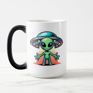 Starta upp mig Alien och UFO Magisk Mugg