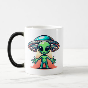 Starta upp mig   Alien och UFO Magisk Mugg