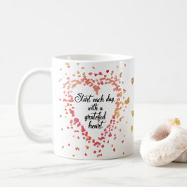 Starta varje citationstecken för tacksam hjärta kaffemugg