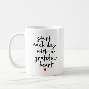 Starta varje dag Inspirerande citat kalligrafi Kaffemugg