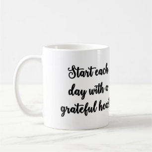 Starta varje dag med en tacksam hjärtamugg kaffemugg