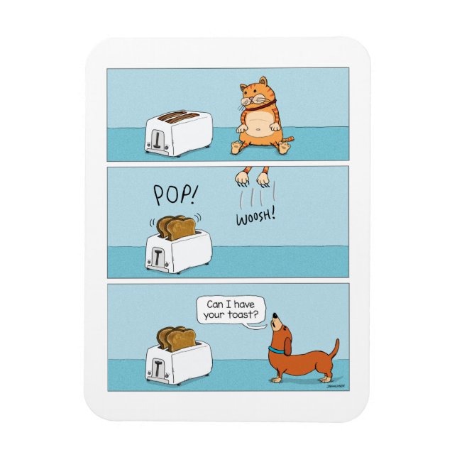 Startade Löv-popup för Hund Magnet (Vertikal)