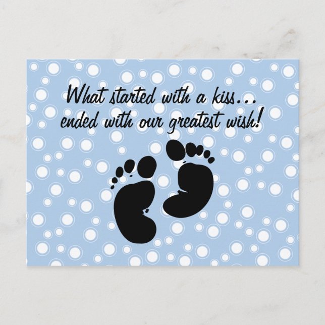 Startade med en kyskblå Anpassningsbar Vykort (Framsida)