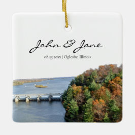 Startade Sten Illinois State Park Ceramic Ornament