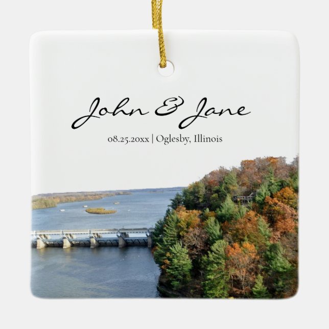 Startade Sten Illinois State Park Ceramic Ornament (Framsida)