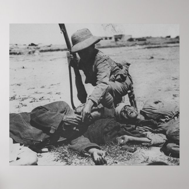 Startande turkisk soldat poster (Framsidan)