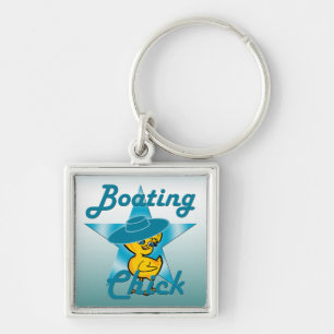 Startar Chick nr 7 Fyrkantig Silverfärgad Nyckelring
