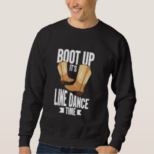Startar det är Line Dance Line Dancer Land M Lång Ärmad Tröja