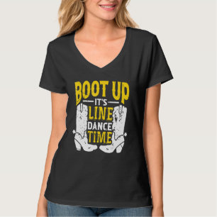 Startar det är Line Dance Times Dancer Dancing T Shirt