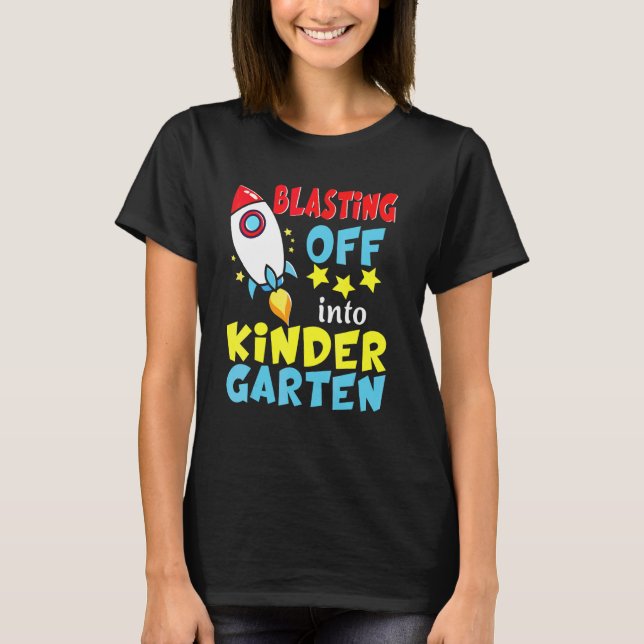 Startar Första Klass Åter Till Skolan T Shirt (Framsida)
