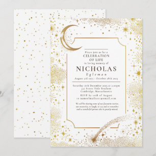 Startar i tjänsten Loving Memory Funeral Minnesmin Inbjudningar