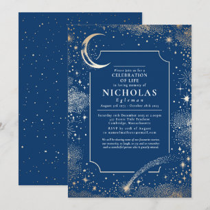 Startar i tjänsten Loving Memory Funeral Minnesmin Inbjudningar