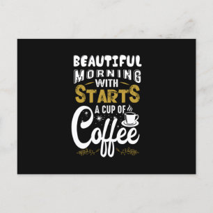 Startar Kopp i kaffe Vykort