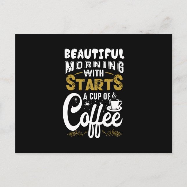 Startar Kopp i kaffe Vykort (Framsida)