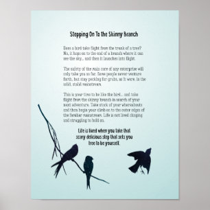 Startar på Smala Gren Motiveringsnammet Poster