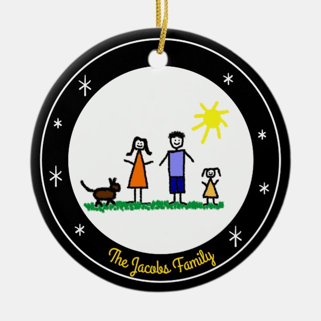 Startar Personlig Helgdag Ornament (Framsidan)