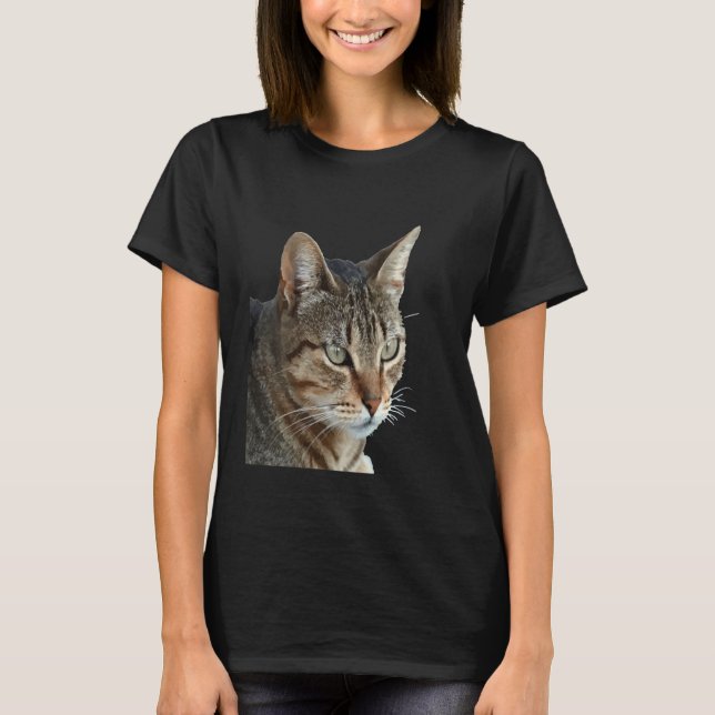 Startar Porträtt-vektorn i Tabby katt T Shirt (Framsida)