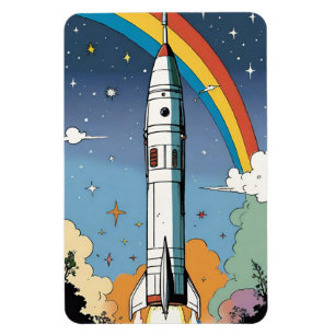 Startar rumsraket för att Poster ordlista Magnet