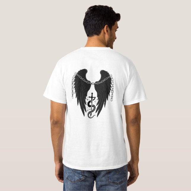 Startar Snake & Vinge Design T Shirt (Hel baksida)