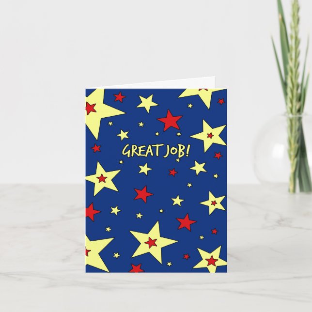 Startar Underbart jobbkort för medarbetaravskrivni Tack Kort (Framsida)